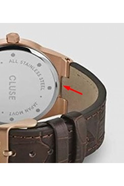 CW0101503002 Pánské hodinky s koženým řemínkem Vigoureux barva růžové zlato / modrá