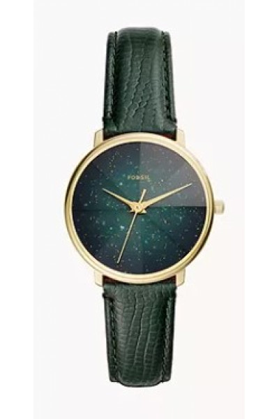 Dámské hodinky Fossil Tříručičkové zelené kožené hodinky-ES4730