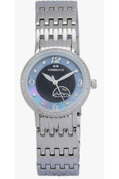 Torrente – „Allegra Blue Dial Watch – 0,01 karátů diamantový náramek z nerezové oceli – dámský