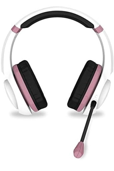 Moderní Herní Sluchátka s Mikrofonem Geometrický Vzor a Ružový Akcent