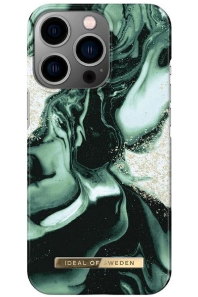 Pouzdro IDeal Of Sweden Fashion Apple IPhone 13 Pro - Golden Olive Marble
