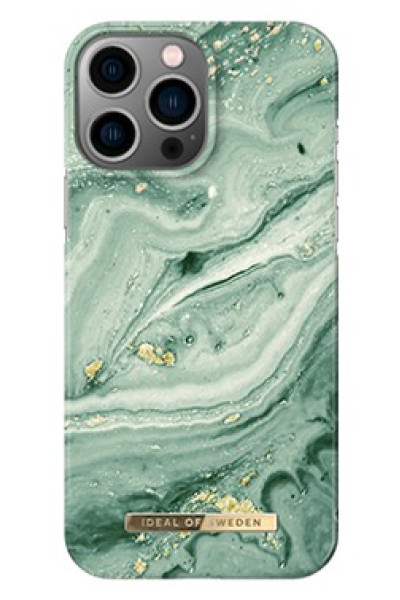 IDeal Of Sweden - Módní Pouzdro Mint Swirl Marble - IPhone 13 Pro