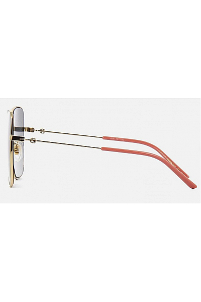 Square Metal Unisex Sunglasses GG0443S-001