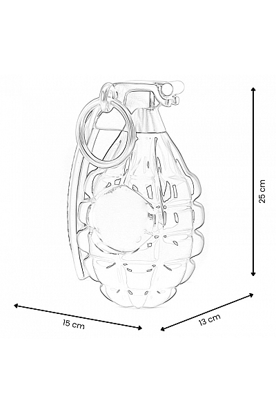 ADM - 'Fuck War Grenade' - lakovaná pryskyřičná socha v pop artu