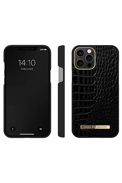 Pouzdro iDeal Of Sweden Neo Noir Croco pro Apple 12/12pro