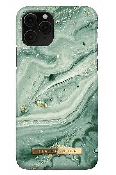 Módní kryt pro iPhone 12/12pro s mátovým vírem a mramorovým vzorem