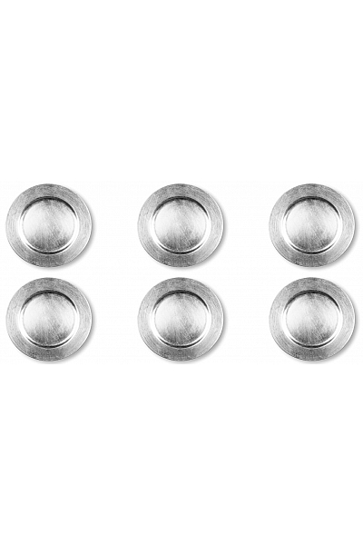 Sada 6 Talířů Excelsa Platinum, PP Plast, Opakovaně Použitelné, Průměr 33 Cm