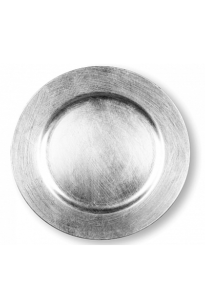 Sada 6 talířů Excelsa Platinum, PP plast, opakovaně použitelné, průměr 33 cm