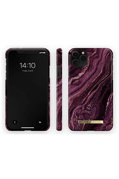 Módní kryt IDEAL OF SWEDEN pro iPhone 11 Pro/XS/X zlatá švestka