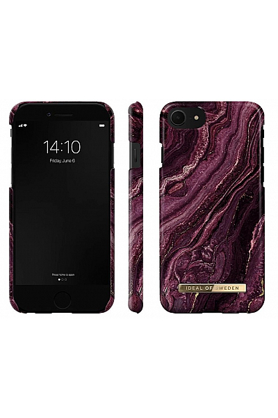 IDEAL OF SWEDEN Módní pouzdro pro iPhone 8/7/6/6S/SE Golden Plum