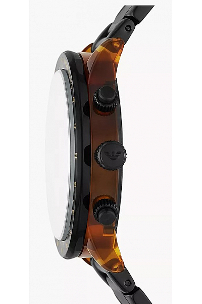 Pánské hodinky Emporio Armani s quartzovým/chronografickým strojkem, velikost pouzdra 43 mm a řemínkem z nerezové oceli AR11548