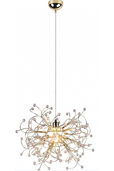 Závěsná lampa do interiéru s paticí E27 z leštěného mosazi