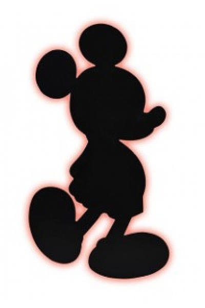 Nástěnná dekorace MICKEY MOUSE s led osvětlením 30 cm červená