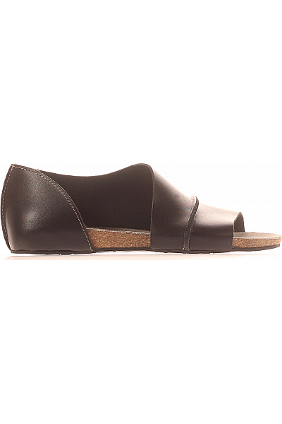 Dámské Sandály Kožené Černé Comfortfusse