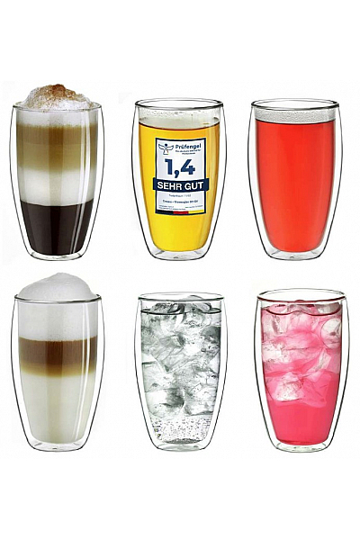 Dvoustěnné Termosklenice Creano 400ml 6ks