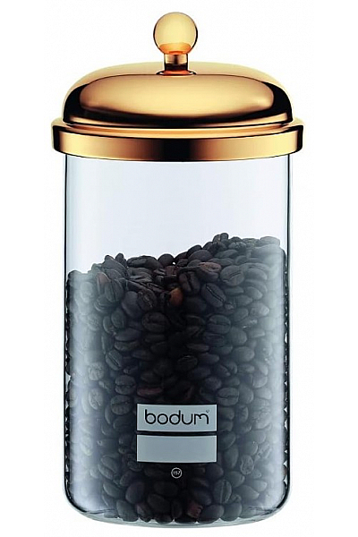 Bodum 11654-17S Klasická sklenice s kovovým víčkem 1,0 l
