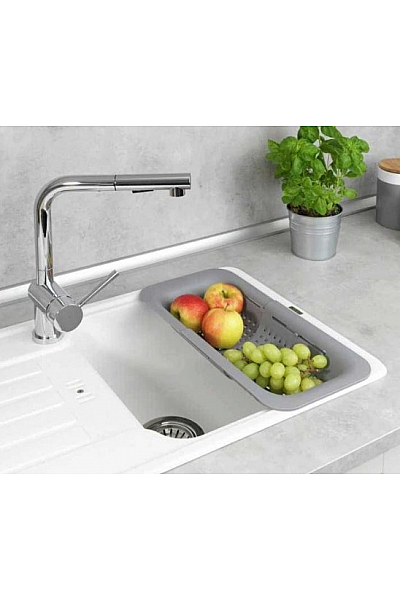 Organizér do dřezu SIVO, nastavitelný, 37-50 cm, bílý, WENKO