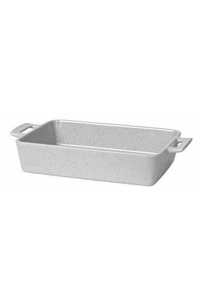 Kameninová zapékací mísa 37x21,5 cm Broste HASLE - světle šedá
