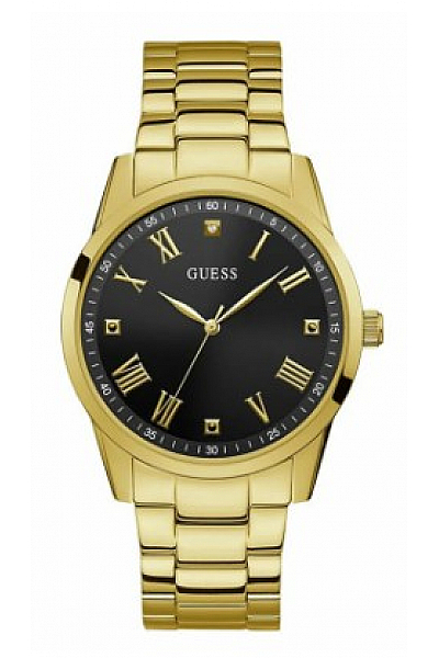 Guess • U1194G3 • Analogové Diamantové Hodinky Ve Zlaté Barvě