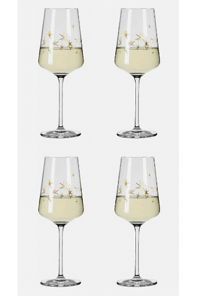 Sklenice na bílé víno Ritzenhoff Celebration Deluxe 003, sada 4 kusů, Romi Bohnenberg, křišťálová sklenice, 400 ml