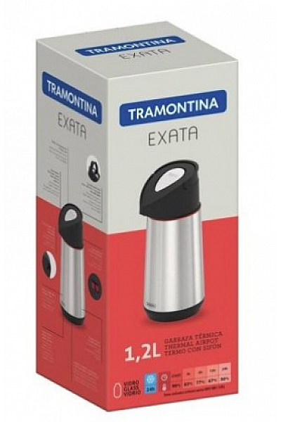 Termoláhev Tramontina Exact Z Nerezové Oceli Se Skleněným Bublátkem 1,2 L