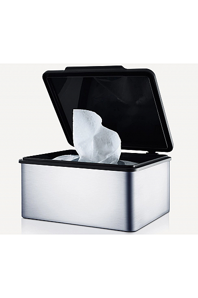 Box na vlhčené ubrousky MENOTO, matný nerez, Blomus 7,5x15x13cm