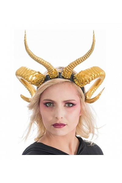 Zlatý Diadém Se Dvěma Rohy Se Zlobou
