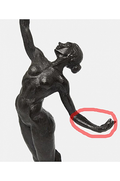 soška postavy 14x10x51cm