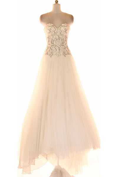 Svatební Dlouhé Tylové šaty S Korzetem A Flitry Vel. 42