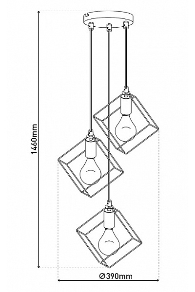 Závěsné svítidlo kovové černé geometrické | Unimoda | obrázek 2