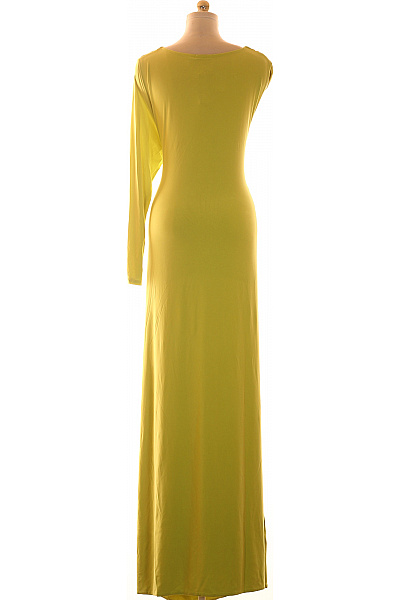 boohoo Khaki maxi šaty s dlouhým rukávem asymetrické sexy společenské Velikost 56 | boohoo | obrázek 3