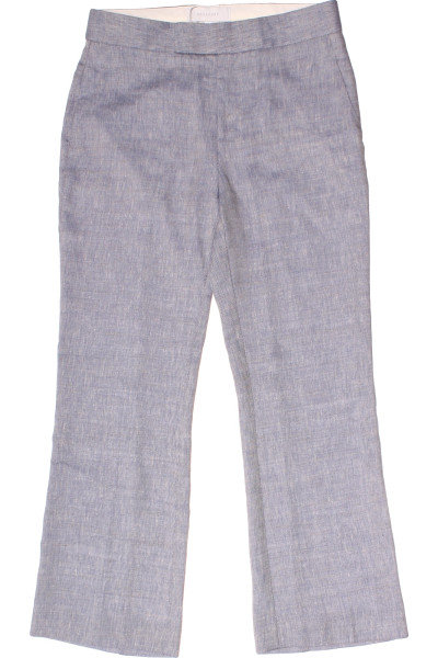 Modré Lněné Společenské Kalhoty SCALPERS Vel. 36