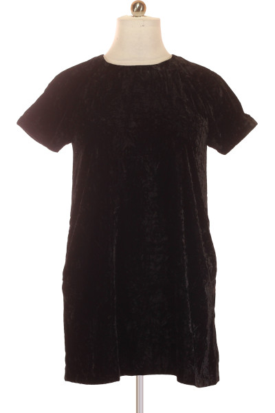 Černé šaty S Krátkým Rukávem Pletené SUPERDRY Vel.  40