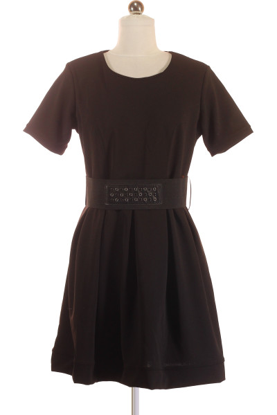 Černé Společenské šaty S Krátkým Rukávem LA FEE MARABOUTEE Vel. 38