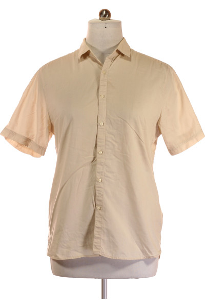 Pánská Košile S Krátkým Rukávem Jednobarevná Second Hand Vel. XL