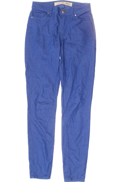 Modré Dámské Rovné Kalhoty DENIM CO. Vel.  34 Second Hand