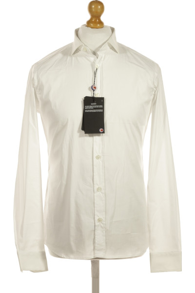 Bílá Pánská Košile S Dlouhým Rukávem Jednobarevná COLMAR Outlet Vel. M
