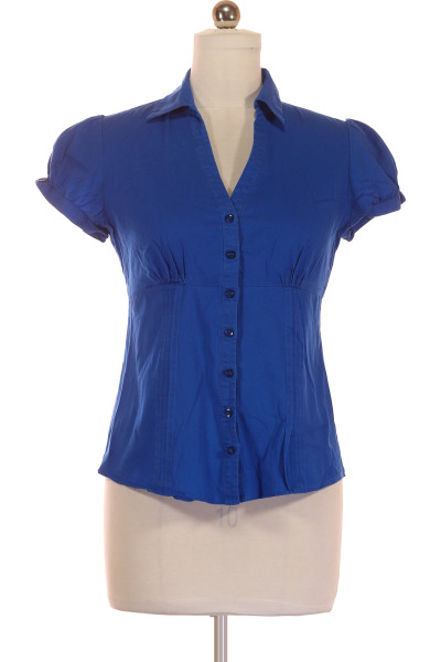 Modrá Společenská Dámská Košile S Krátkým Rukávem Dorothy Perkins Second Hand Vel.  40