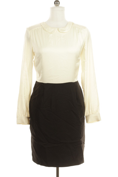 Černobílé Pouzdrové šaty Šaty S Dlouhým Rukávem Vel. 42
