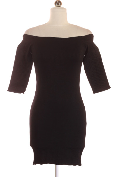 Černé Pouzdrové šaty S Krátkým Rukávem Vel.  XS