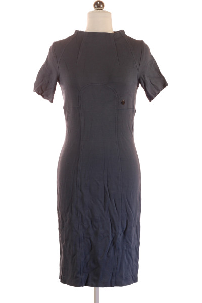 Modré Pouzdrové šaty S Krátkým Rukávem Vel. 44