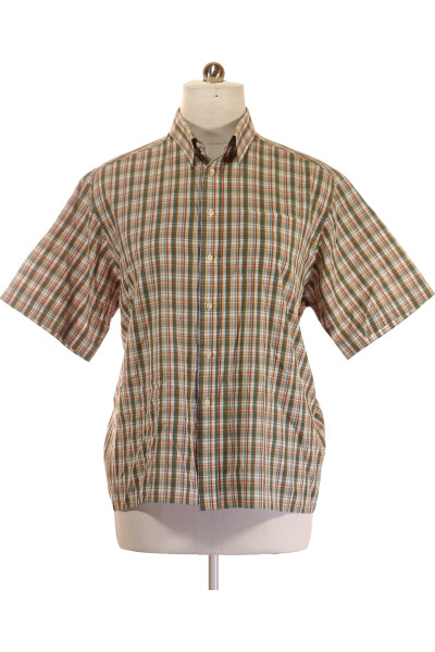 Barevná Vzorovaná Pánská Košile S Krátkým Rukávem Vel. 44