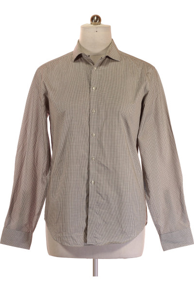 Barevná Vzorovaná Pánská Košile S Dlouhým Rukávem Calvin Klein Second Hand Vel. 36/37