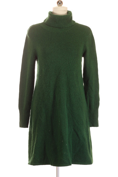 Zelené Šaty S Dlouhým Rukávem Pletené Esprit Second Hand Vel. M