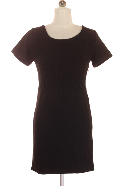 Černé šaty S Krátkým Rukávem Pletené TWINSET Vel. 38