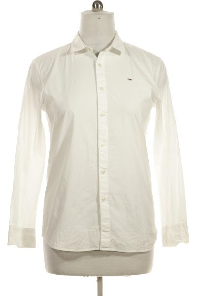 Bílá Pánská Jednobarevná Košile Second Hand Vel. XL