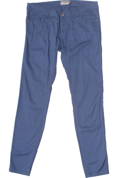 Modré Dámské Rovné Kalhoty Vel. XL Secondhand
