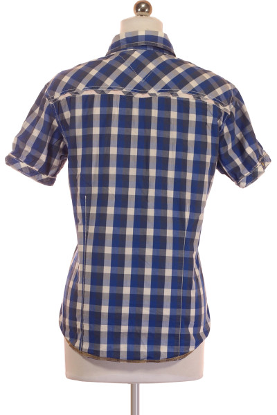 Modrá Vzorovaná Pánská Košile s Krátkým Rukávem TOMMY HILFIGER Second hand