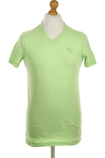 Zelené Jednoduché Pánské Tričko S Krátkým Rukávem Abercrombie&Fitch Second Hand Vel. M