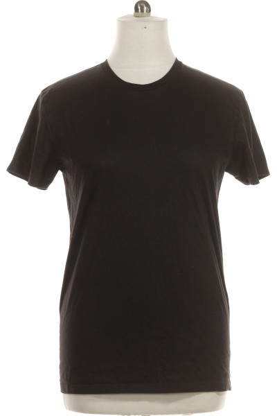 Černé Jednoduché Pánské Tričko S Krátkým Rukávem Vel. XL